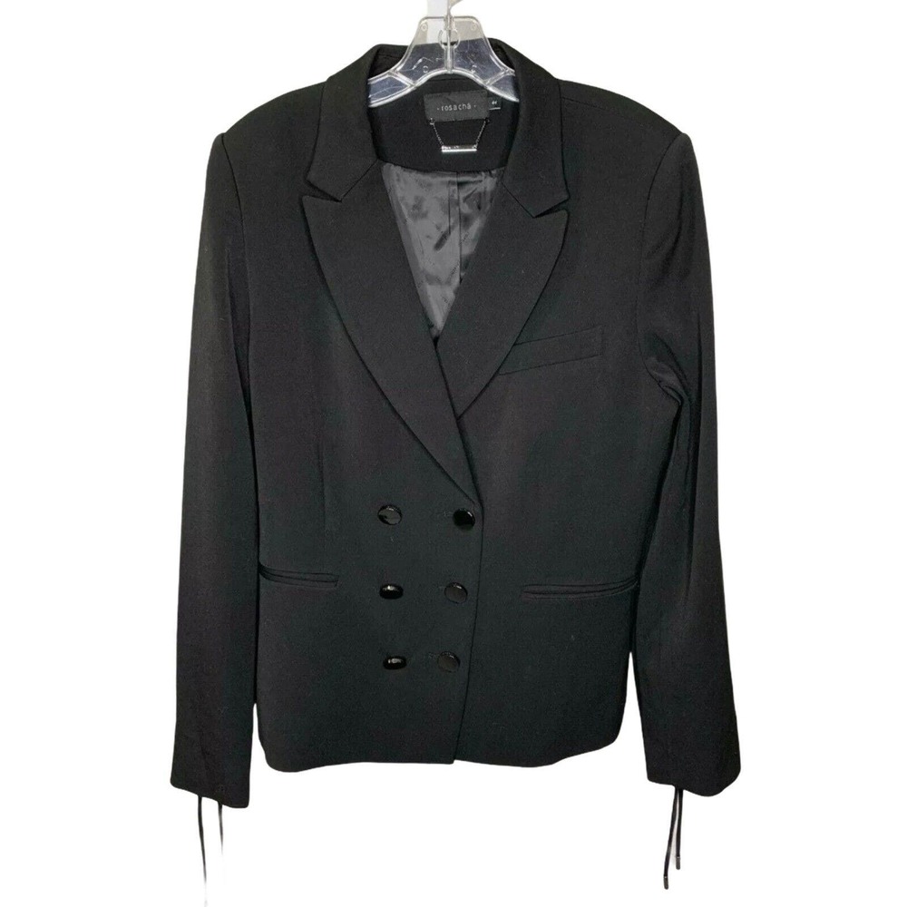 Rosacha‎ Women's Blazer Jacket Buttons Motorcycle Detail Size 10